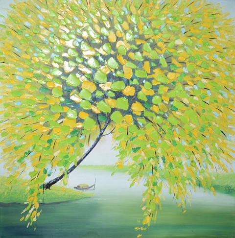 Tranh Sơn Dầu Bến Đợi